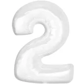balon foliowy cyfra 2 beauty charm bialy godan 36 dgt