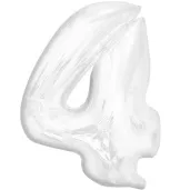 balon foliowy cyfra 4 bialy godan 36 dgt