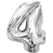 balon foliowy cyfra 4 srebrny godan 36 dgt