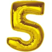 balon foliowy cyfra 5 zloty godan 36 dgt