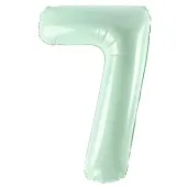 balon foliowy cyfra 7 zielony partydeco 34 dgt