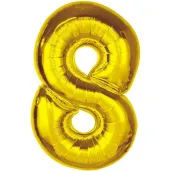 balon foliowy cyfra 8 beauty charm zloty godan 36 dgt