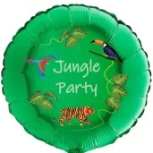 balon foliowy dzungla bungla jungle party zielony 18 rnd