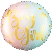 balon foliowy gender reveal boy or girl ombre partydeco 18 rnd