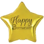 balon foliowy gwiazda happy birthday zloty godan 19 str