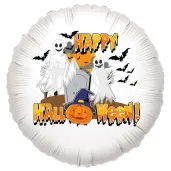 balon foliowy happy halloween bialy 18 rnd