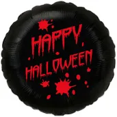 balon foliowy happy halloween we krwi czarny 18 rnd