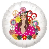 balon foliowy hippisowska wolnosc bialy 18 rnd