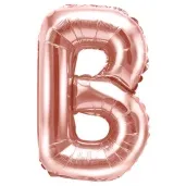 balon foliowy litera b rozowe zloto partydeco 14 ltr