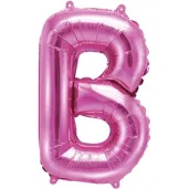 balon foliowy litera b rozowy partydeco 14 ltr
