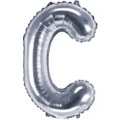 balon foliowy litera c srebrny partydeco 14 ltr