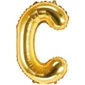 balon foliowy litera c zloty partydeco 14 ltr