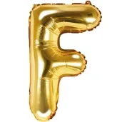 balon foliowy litera f zloty partydeco 14 ltr