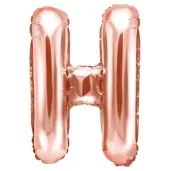 balon foliowy litera h rozowe zloto partydeco 14 ltr