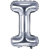 balon foliowy litera i srebrny partydeco 14 ltr