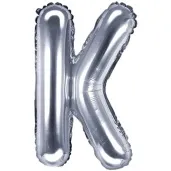 balon foliowy litera k srebrny partydeco 14 ltr