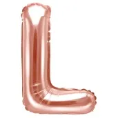 balon foliowy litera l rozowe zloto partydeco 14 ltr
