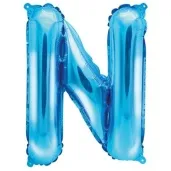 balon foliowy litera n 14 partydeco niebieski