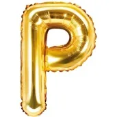 balon foliowy litera p 14 partydeco zloty