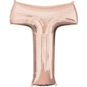 balon foliowy litera t 32 amscan szampanski