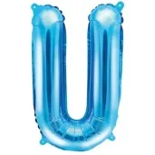 balon foliowy litera u 14 partydeco niebieski