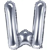 balon foliowy litera w 14 partydeco srebrny