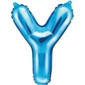 balon foliowy litera y 14 partydeco niebieski