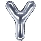 balon foliowy litera y 14 partydeco srebrny