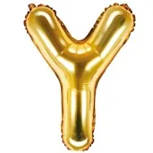 balon foliowy litera y 14 partydeco zloty