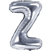 balon foliowy litera z 14 partydeco srebrny