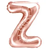 balon foliowy litera z rozowe zloto partydeco 14 ltr
