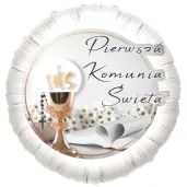 balon foliowy pierwsza komunia swieta kielich ihs i biblia 18 rnd