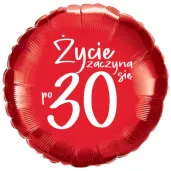 balon foliowy zycie zaczyna sie po 30 czerwony 18 rnd