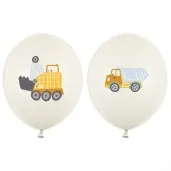 balony budowa koparka i wywrotka kremowy strong 12 50 szt