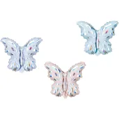 balony foliowe do girlandy dekoracja na urodziny wesele motyle opalizujace 9 3 szt