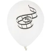 balony hollywood bialy santex 9 8 szt