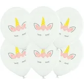 balony lateksowe jednorozec z kwiatami congee 6 szt 15