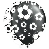 balony pilki nozne pastel white black folat 12 8 szt