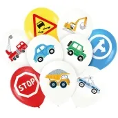 balony pojazdy budowa mix partypal 12 9 szt