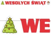 baner bajeczne swieta wesolych swiat czerwony 2 2 m