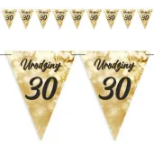 baner flagi 30 urodziny fajerwerki zloto kremowe 3 6 m