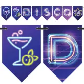 baner flagi disco neon congee 5m