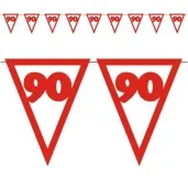 baner flagi urodziny 90 czerwony 3 6 m