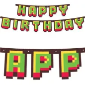 baner happy birthday gaming party godan 160 cm
