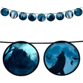 baner haunted forest halloween amscan 2 m