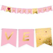 baner i love you rozowy amscan 180 cm