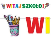 baner na rozpoczecie roku szkolnego witaj szkolo mix kolor 2 5m