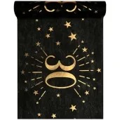 bieznik 30 urodziny czarno zloty santex 500 x 30 cm