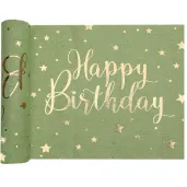 bieznik happy birthday kraft oliwkowy santex 500 x 28 cm