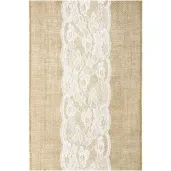 bieznik jutowy z koronka partydeco 275 x 28 cm